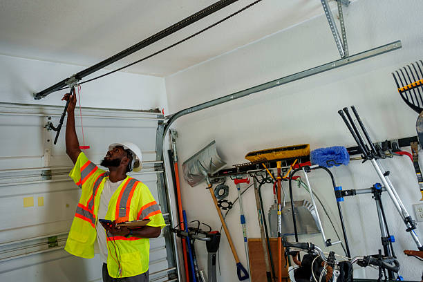 Professional Garage Door Panel Replacement technician working in Shoshone, ID